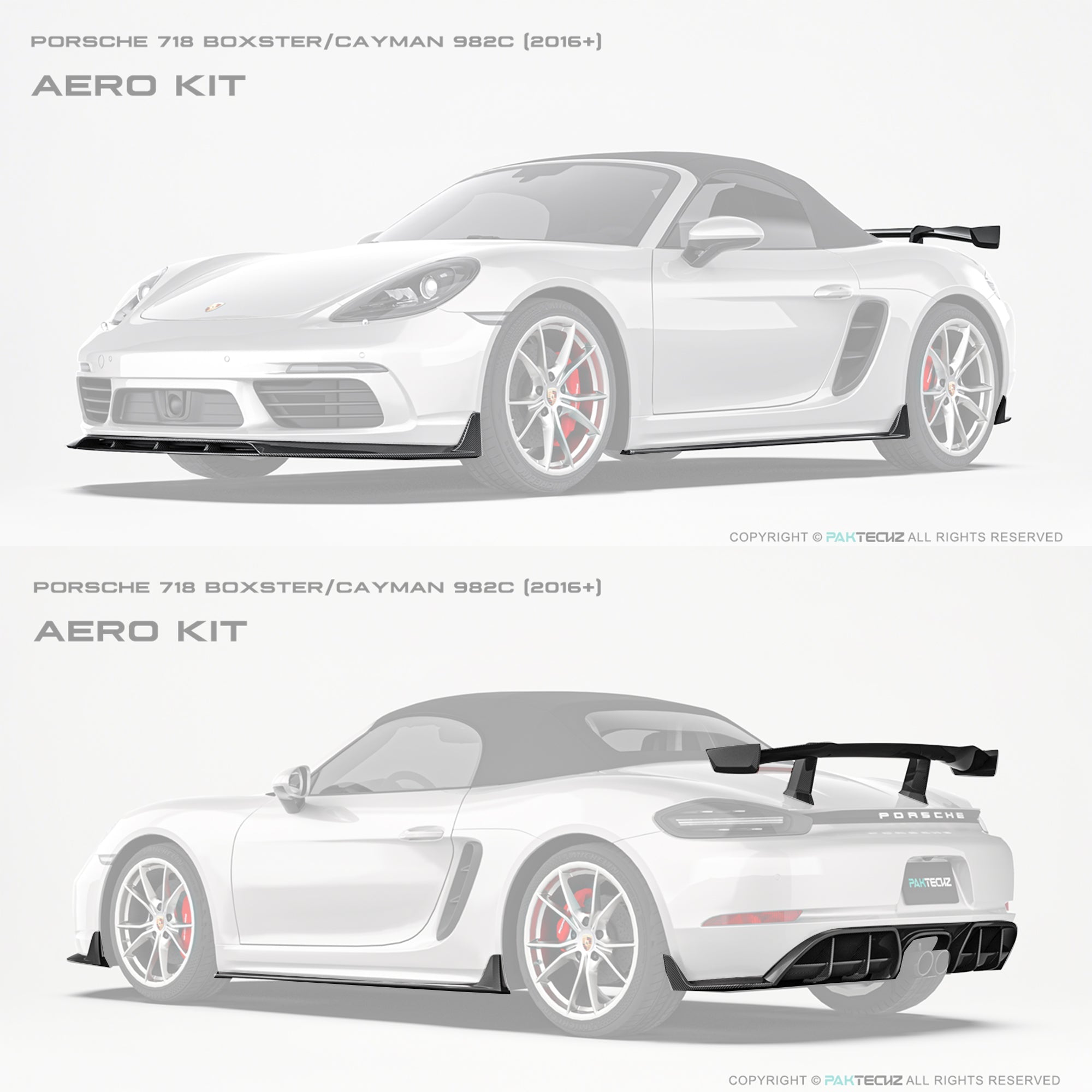 Porsche 718 2016-2020 Porsche Cayman / Boxster (GTS is not