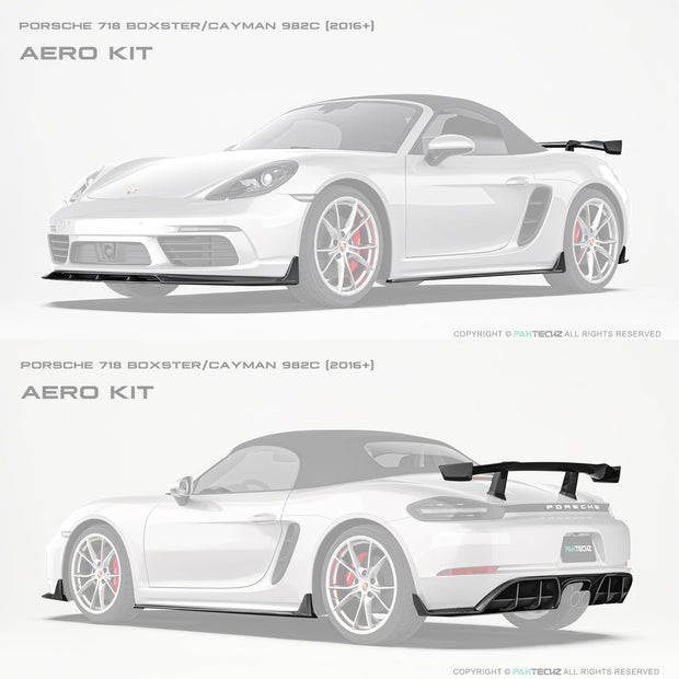 Porsche 718 2016 - 2020 Porsche Cayman / Boxster (GTS is not suitable) Paktechz Full Dry Carbon Aerodynamics kit Aftermarket Carbon Fiber Part / Bodykit - Robot Bodykits