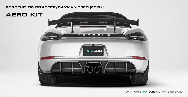 Porsche 718 2016-2020 Porsche Cayman / Boxster (GTS is not suitable) Paktechz Full Dry Carbon Aerodynamics kit Aftermarket Carbon Fiber Part / Bodykit - Robot Bodykits