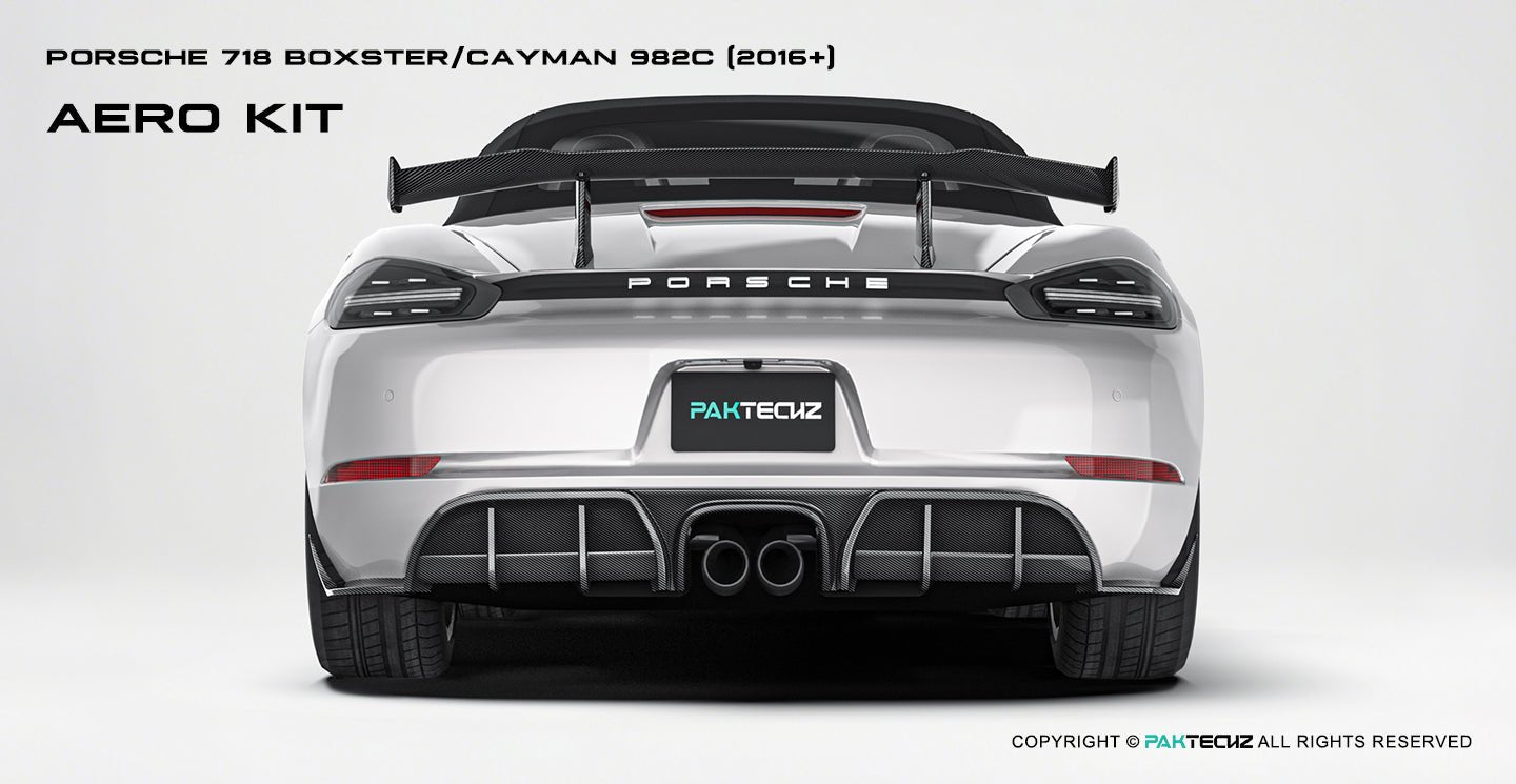 Porsche 718 2016-2020 Porsche Cayman / Boxster (GTS is not suitable) Paktechz Full Dry Carbon Aerodynamics kit Aftermarket Carbon Fiber Part / Bodykit - Robot Bodykits