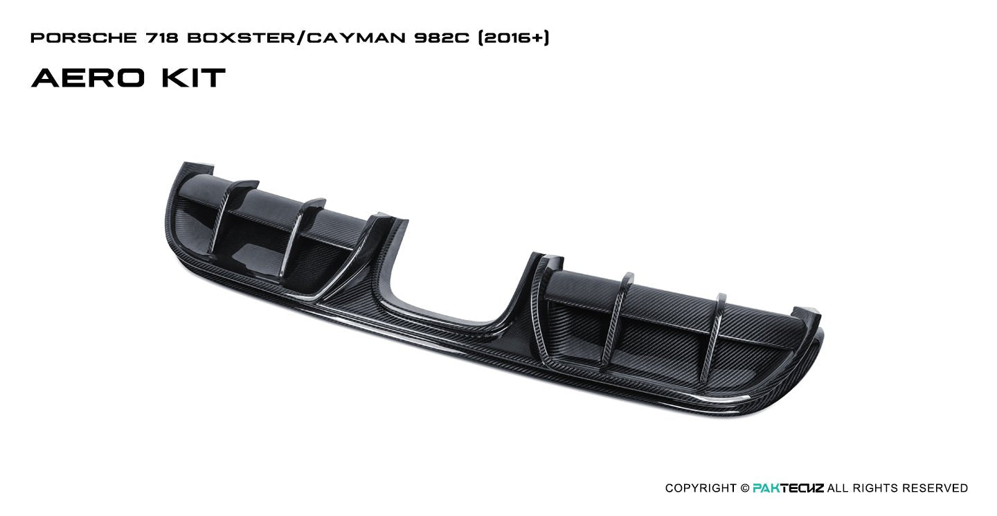 Porsche 718 2016 - 2020 Porsche Cayman / Boxster (GTS is not suitable) Paktechz Full Dry Carbon Aerodynamics kit Aftermarket Carbon Fiber Part / Bodykit - Robot Bodykits