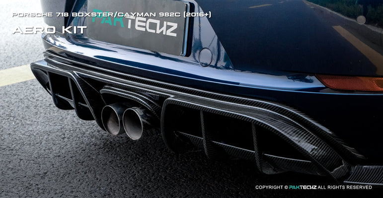 Porsche 718 2016 - 2020 Porsche Cayman / Boxster (GTS is not suitable) Paktechz Full Dry Carbon Aerodynamics kit Aftermarket Carbon Fiber Part / Bodykit - Robot Bodykits