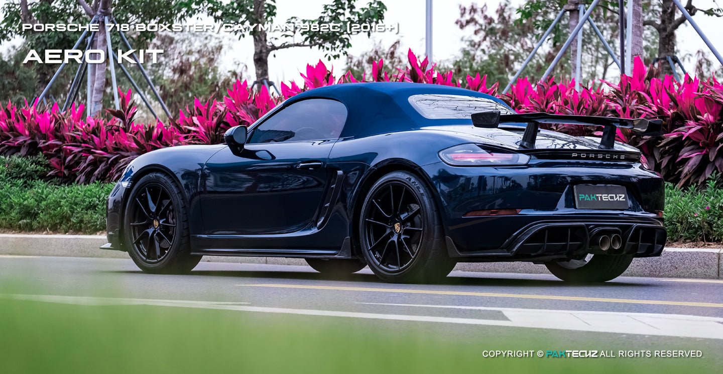 Porsche 718 2016-2020 Porsche Cayman / Boxster (GTS is not suitable) Paktechz Full Dry Carbon Aerodynamics kit Aftermarket Carbon Fiber Part / Bodykit - Robot Bodykits