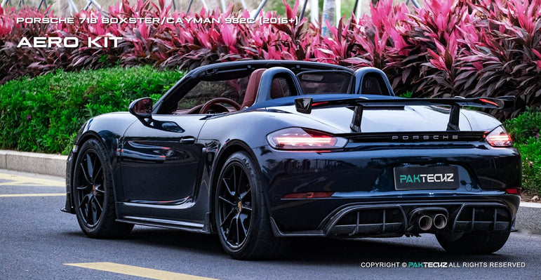 Porsche 718 2016 - 2020 Porsche Cayman / Boxster (GTS is not suitable) Paktechz Full Dry Carbon Aerodynamics kit Aftermarket Carbon Fiber Part / Bodykit - Robot Bodykits