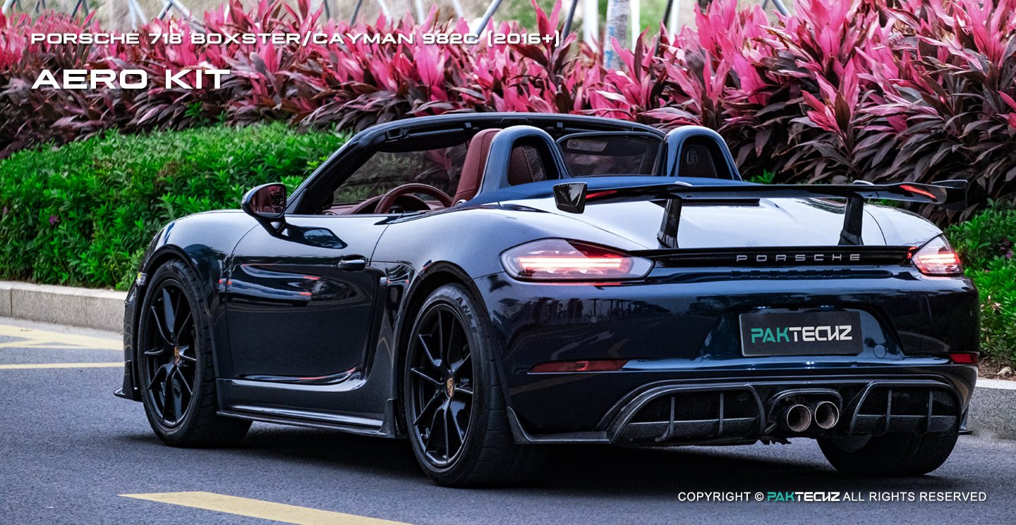 Porsche 718 2016 - 2020 Porsche Cayman / Boxster (GTS is not suitable) Paktechz Full Dry Carbon Aerodynamics kit Aftermarket Carbon Fiber Part / Bodykit - Robot Bodykits