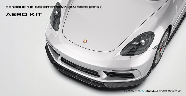 Porsche 718 2016 - 2020 Porsche Cayman / Boxster (GTS is not suitable) Paktechz Full Dry Carbon Aerodynamics kit Aftermarket Carbon Fiber Part / Bodykit - Robot Bodykits