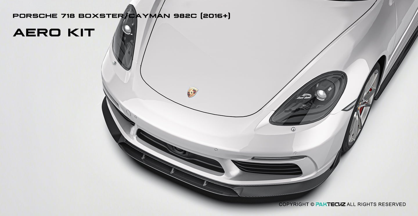 Porsche 718 2016 - 2020 Porsche Cayman / Boxster (GTS is not suitable) Paktechz Full Dry Carbon Aerodynamics kit Aftermarket Carbon Fiber Part / Bodykit - Robot Bodykits