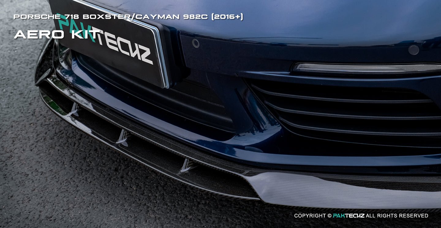 Porsche 718 2016 - 2020 Porsche Cayman / Boxster (GTS is not suitable) Paktechz Full Dry Carbon Aerodynamics kit Aftermarket Carbon Fiber Part / Bodykit - Robot Bodykits