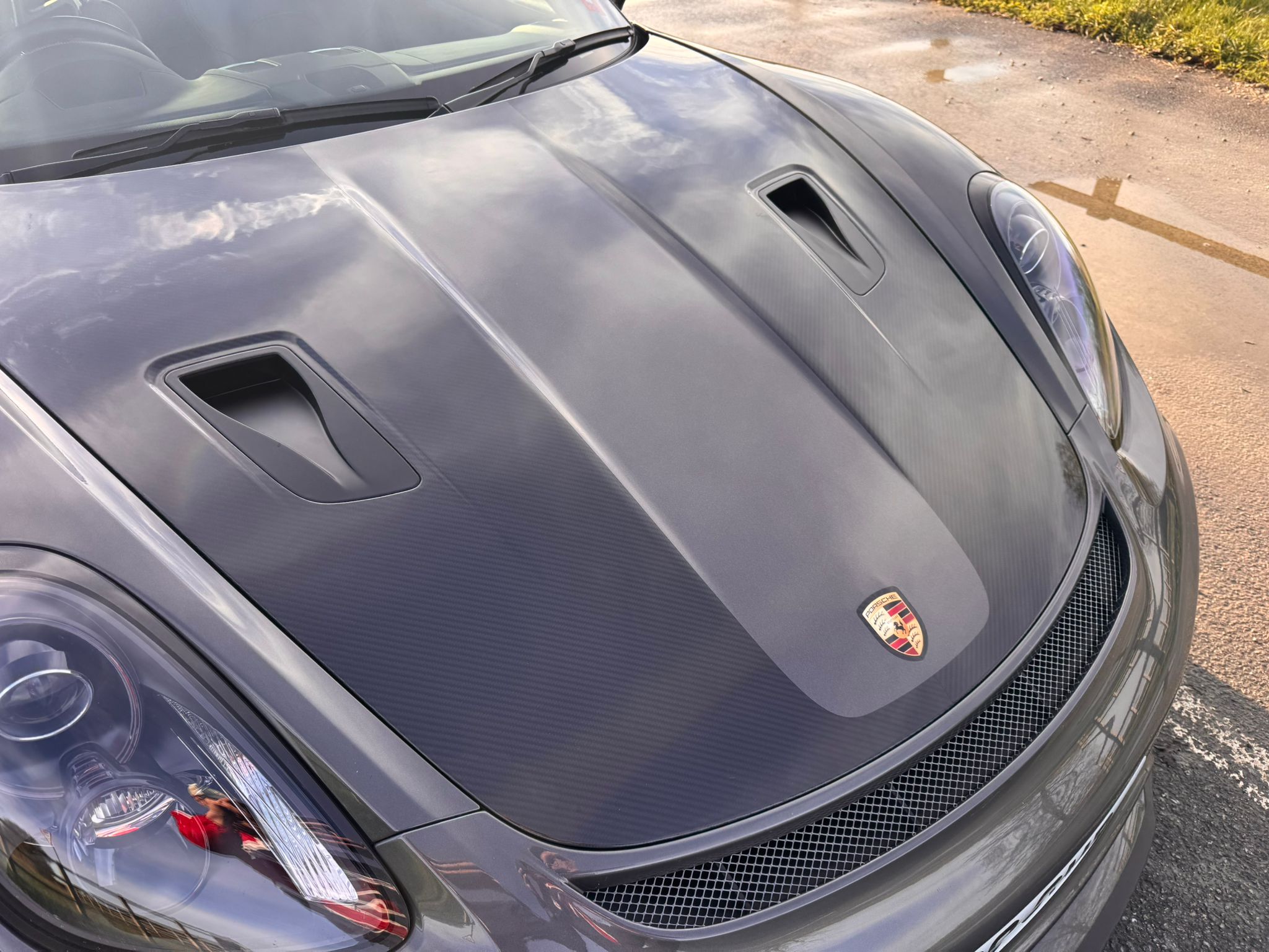 Porsche 718 / 981 / 991.1 / 991.2 Dry - Carbon (Prepreg) GT4 RS Style Bonnet Aftermarket Carbon Fiber Part / Bodykit - Robot Bodykits