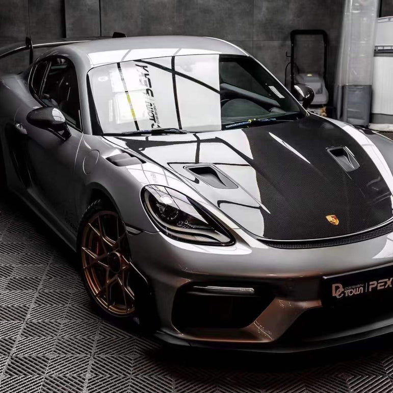 Porsche 718 / 981 / 991.1 / 991.2 Dry - Carbon (Prepreg) GT4 RS Style Bonnet Aftermarket Carbon Fiber Part / Bodykit - Robot Bodykits