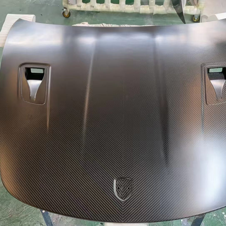 Porsche 718 / 981 / 991.1 / 991.2 Dry - Carbon (Prepreg) GT4 RS Style Bonnet Aftermarket Carbon Fiber Part / Bodykit - Robot Bodykits
