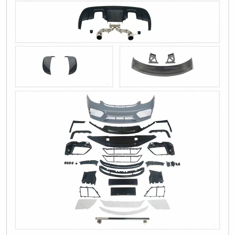 Porsche 718 Cayman GT4 Conversion Kit Aftermarket Carbon Fiber Part / Bodykit - Robot Bodykits