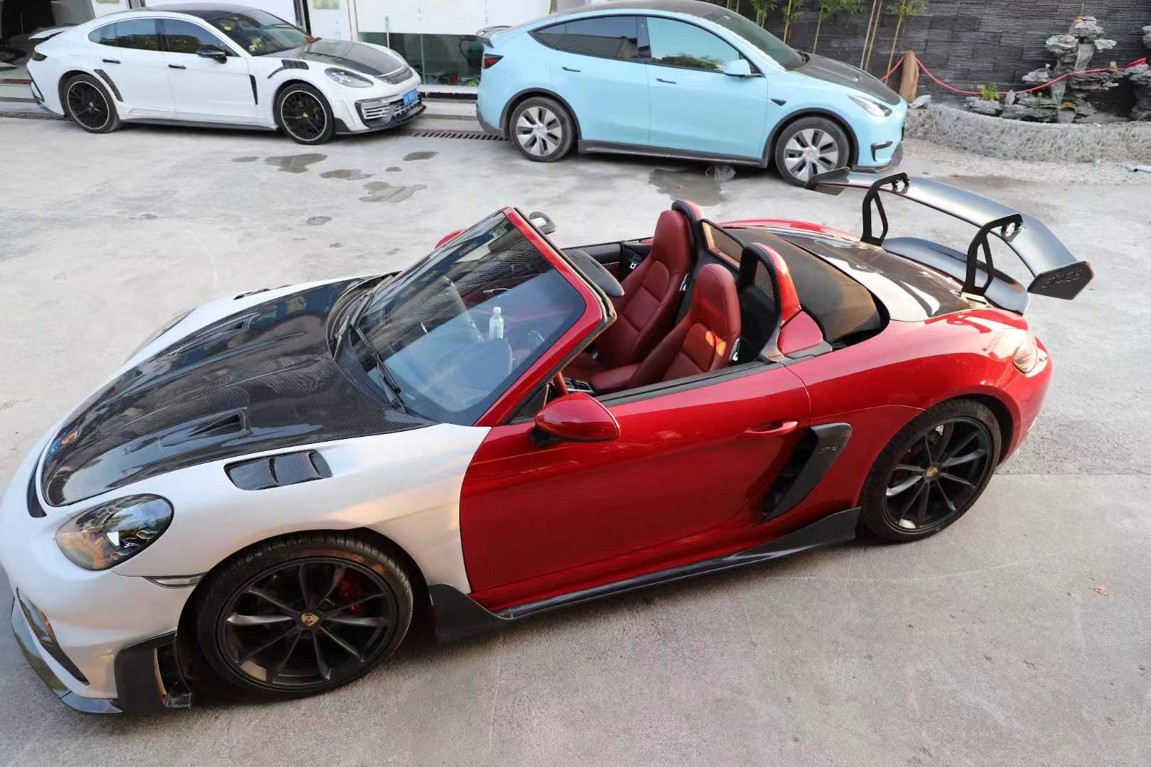 Porsche 718 Cayman GT4 RS Conversion Kit Aftermarket Carbon Fiber Part / Bodykit - Robot Bodykits