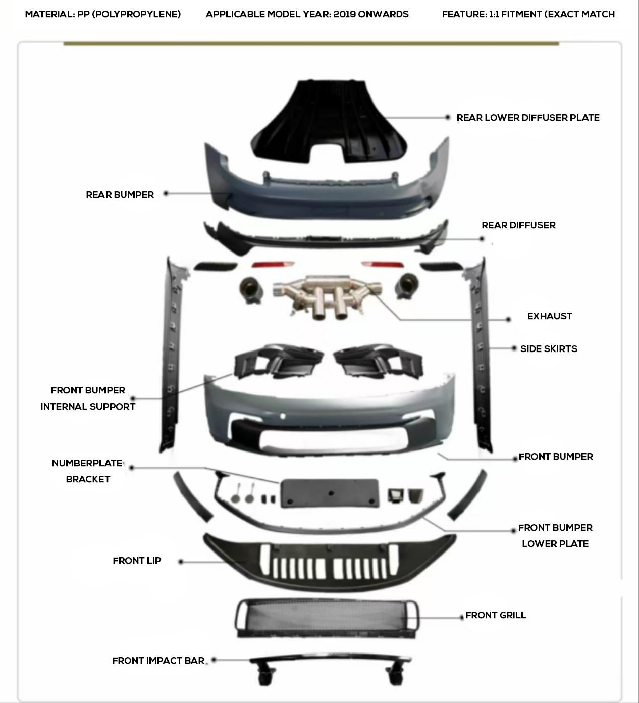Porsche 911 (992) GT3 Conversion Kit (PP Polypropylene) 2019+ Aftermarket Carbon Fiber Part / Bodykit - Robot Bodykits