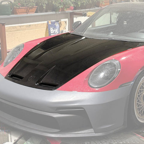 Porsche 911 (992) GT3 Style Gloss Dry-Carbon / Prepreg Bonnet 2019+ Aftermarket Carbon Fiber Part / Bodykit - Robot Bodykits