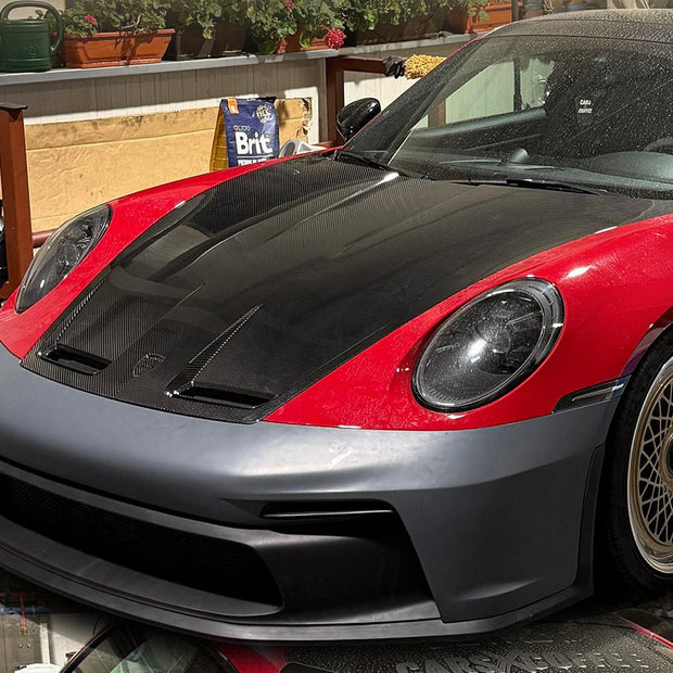 Porsche 911 (992) GT3 Style Gloss Dry-Carbon / Prepreg Bonnet 2019+ Aftermarket Carbon Fiber Part / Bodykit - Robot Bodykits