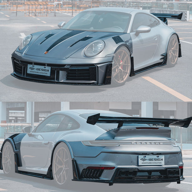 Porsche 911 / 992.1 𝑴𝒊𝑾·𝑫𝑬𝑺𝑰𝑮𝑵 "Ghost" Full Dry Carbon Fibre Bodykit Aftermarket Carbon Fiber Part / Bodykit - Robot Bodykits
