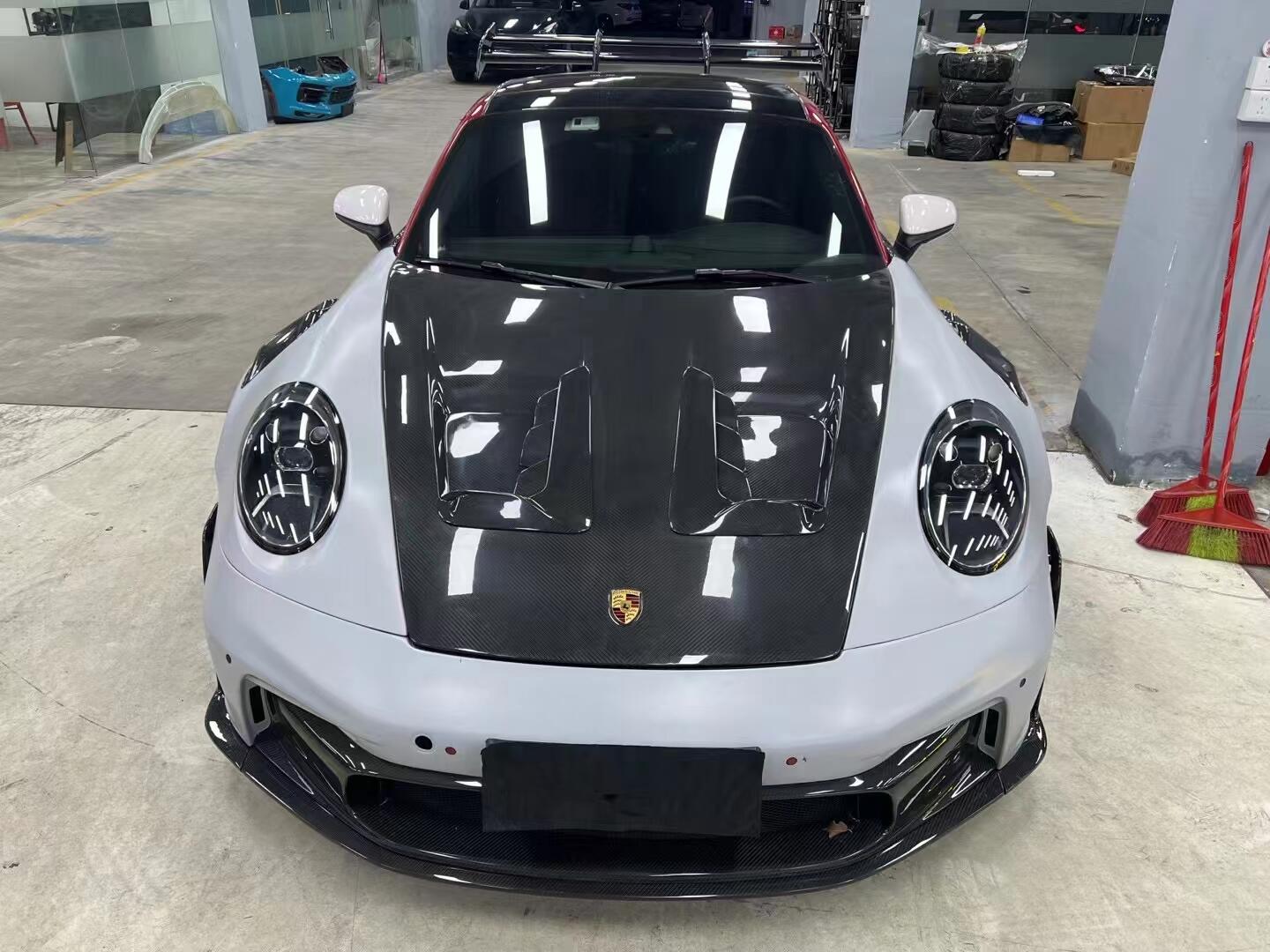 Porsche 911 992.1 GT3 RS Style Dry - Carbon Bonnet Aftermarket Carbon Fiber Part / Bodykit - Robot Bodykits