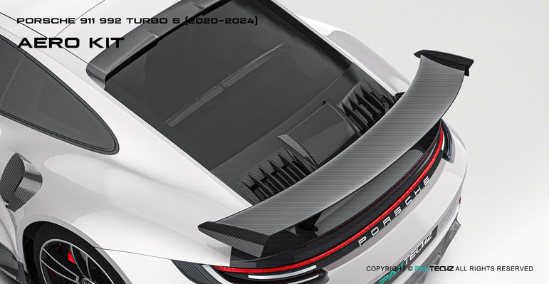 Porsche 911 992.1 Turbo S Paktechz Full Dry Carbon Aerodynamics kit 2020-2024 Aftermarket Carbon Fiber Part / Bodykit - Robot Bodykits