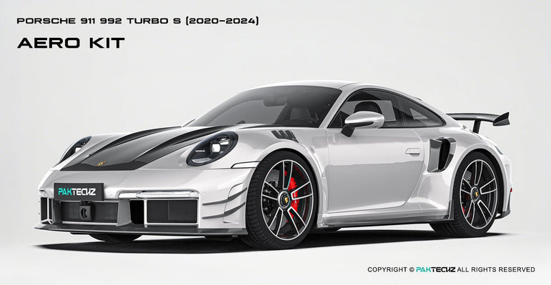 Porsche 911 992.1 Turbo S Paktechz Full Dry Carbon Aerodynamics kit 2020 - 2024 Aftermarket Carbon Fiber Part / Bodykit - Robot Bodykits
