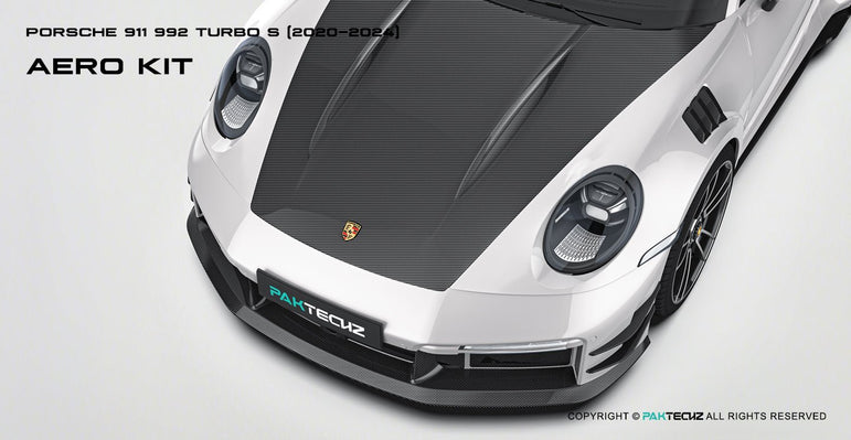 Porsche 911 992.1 Turbo S Paktechz Full Dry Carbon Aerodynamics kit 2020 - 2024 Aftermarket Carbon Fiber Part / Bodykit - Robot Bodykits