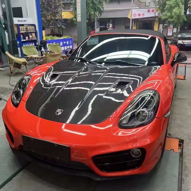 Porsche 987 / 997 Dry-Carbon (Prepreg) GT4 Style Bonnet Aftermarket Carbon Fiber Part / Bodykit - Robot Bodykits