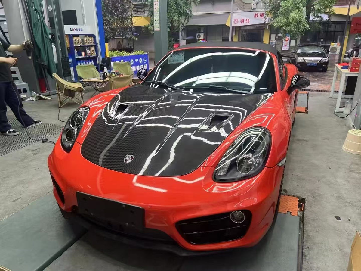 Porsche 987 / 997 Dry-Carbon (Prepreg) GT4 Style Bonnet Aftermarket Carbon Fiber Part / Bodykit - Robot Bodykits