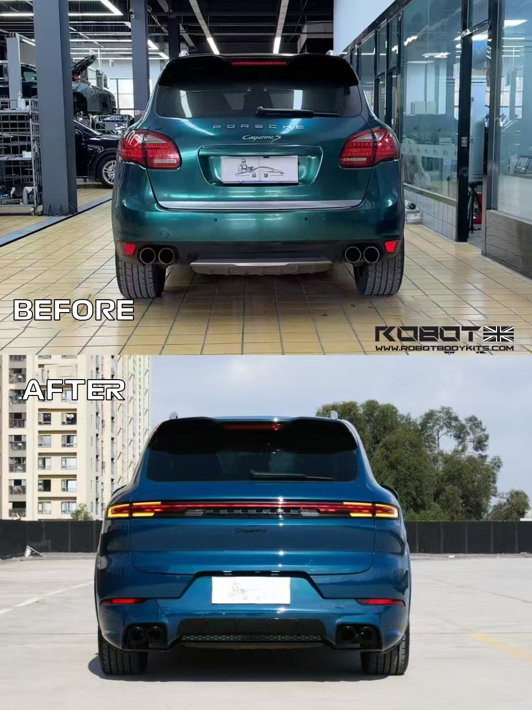 Porsche Cayenne 958.1 2011 - 14 to 2024 GTS (9Y0.2) Conversion Kit Including Headlight & Tail light Aftermarket Carbon Fiber Part / Bodykit - Robot Bodykits