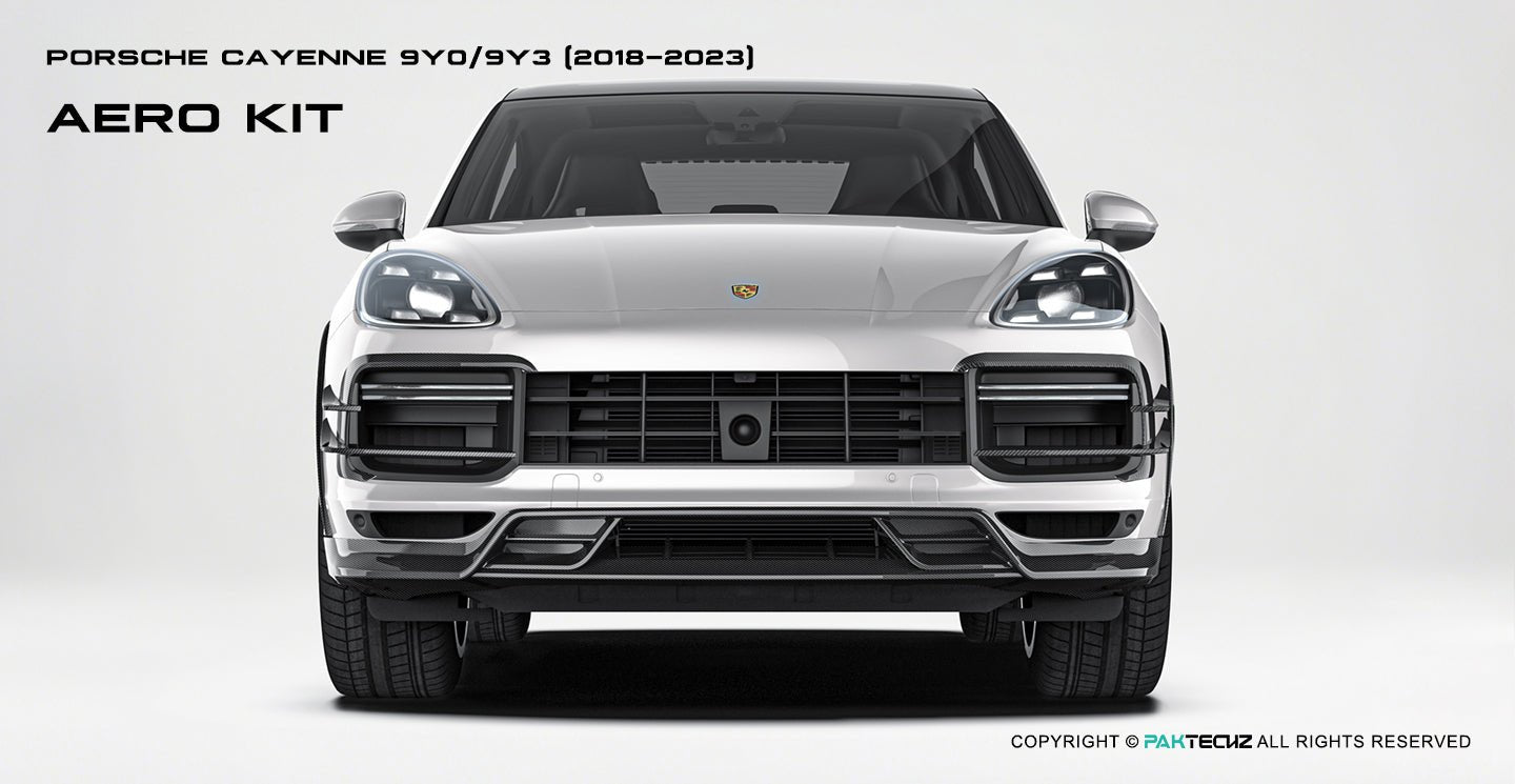 Porsche Cayenne Paktechz Full Dry Carbon Aerodynamics kit 2018-20 Aftermarket Carbon Fiber Part / Bodykit - Robot Bodykits