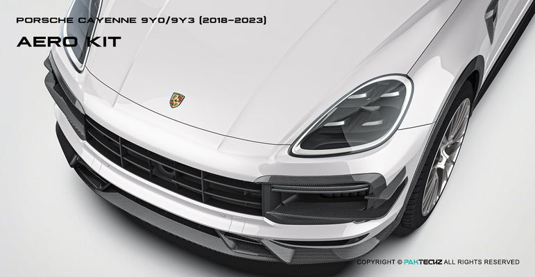 Porsche Cayenne Paktechz Full Dry Carbon Aerodynamics kit 2018-20 Aftermarket Carbon Fiber Part / Bodykit - Robot Bodykits