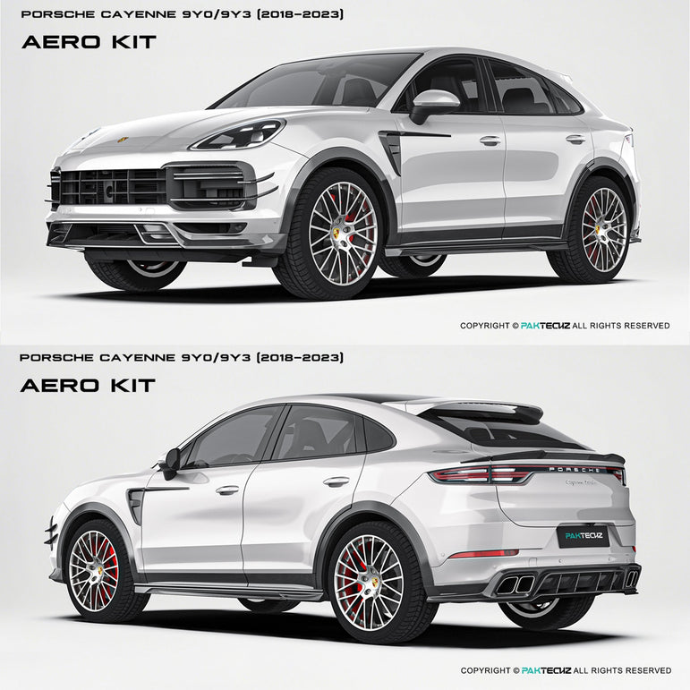 Porsche Cayenne Paktechz Full Dry Carbon Aerodynamics kit 2018-20 Aftermarket Carbon Fiber Part / Bodykit - Robot Bodykits