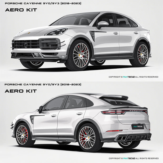 Porsche Cayenne Paktechz Full Dry Carbon Aerodynamics kit 2018-20 Aftermarket Carbon Fiber Part / Bodykit - Robot Bodykits