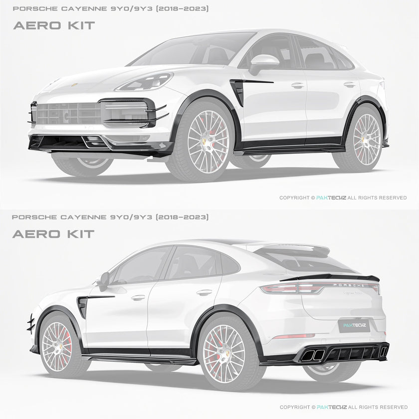 Porsche Cayenne Paktechz Full Dry Carbon Aerodynamics kit 2018-20 Aftermarket Carbon Fiber Part / Bodykit - Robot Bodykits