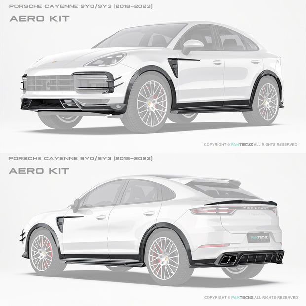 Porsche Cayenne Paktechz Full Dry Carbon Aerodynamics kit 2018-20 Aftermarket Carbon Fiber Part / Bodykit - Robot Bodykits