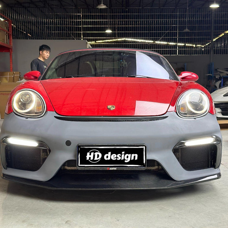 Porsche Cayman 987 (2005–2012) GT4 Style PP Front Bumper Aftermarket Carbon Fiber Part / Bodykit - Robot Bodykits
