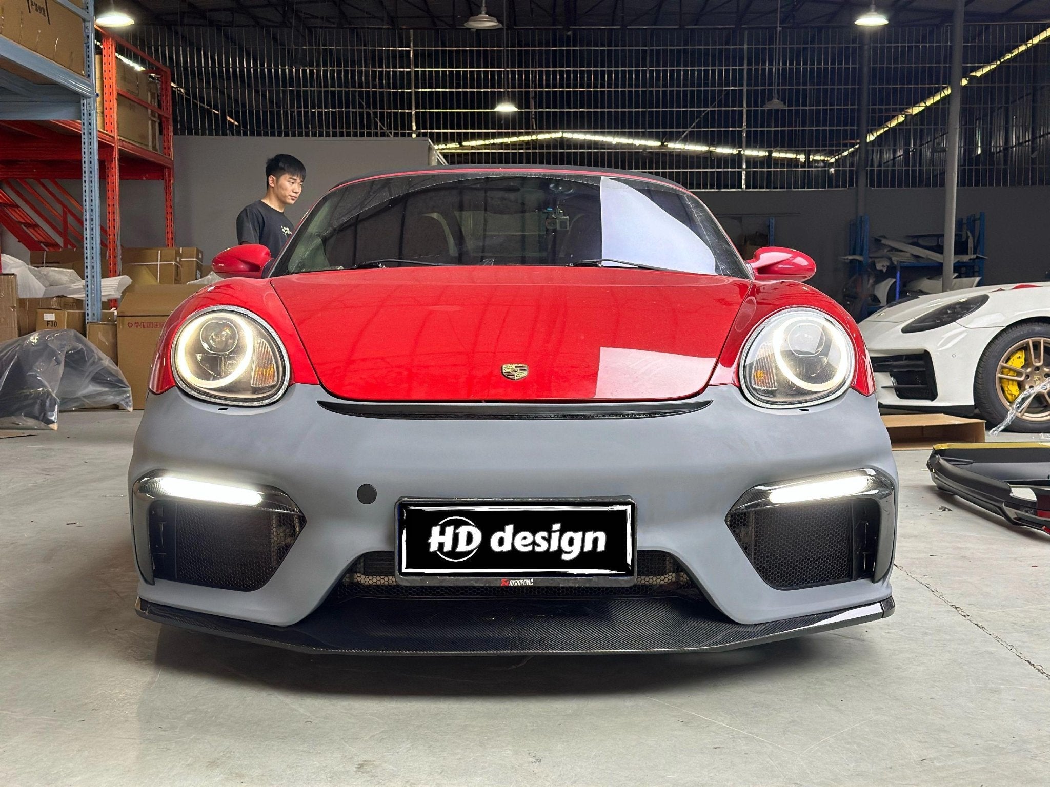 Porsche Cayman 987 (2005–2012) GT4 Style PP Front Bumper Aftermarket Carbon Fiber Part / Bodykit - Robot Bodykits