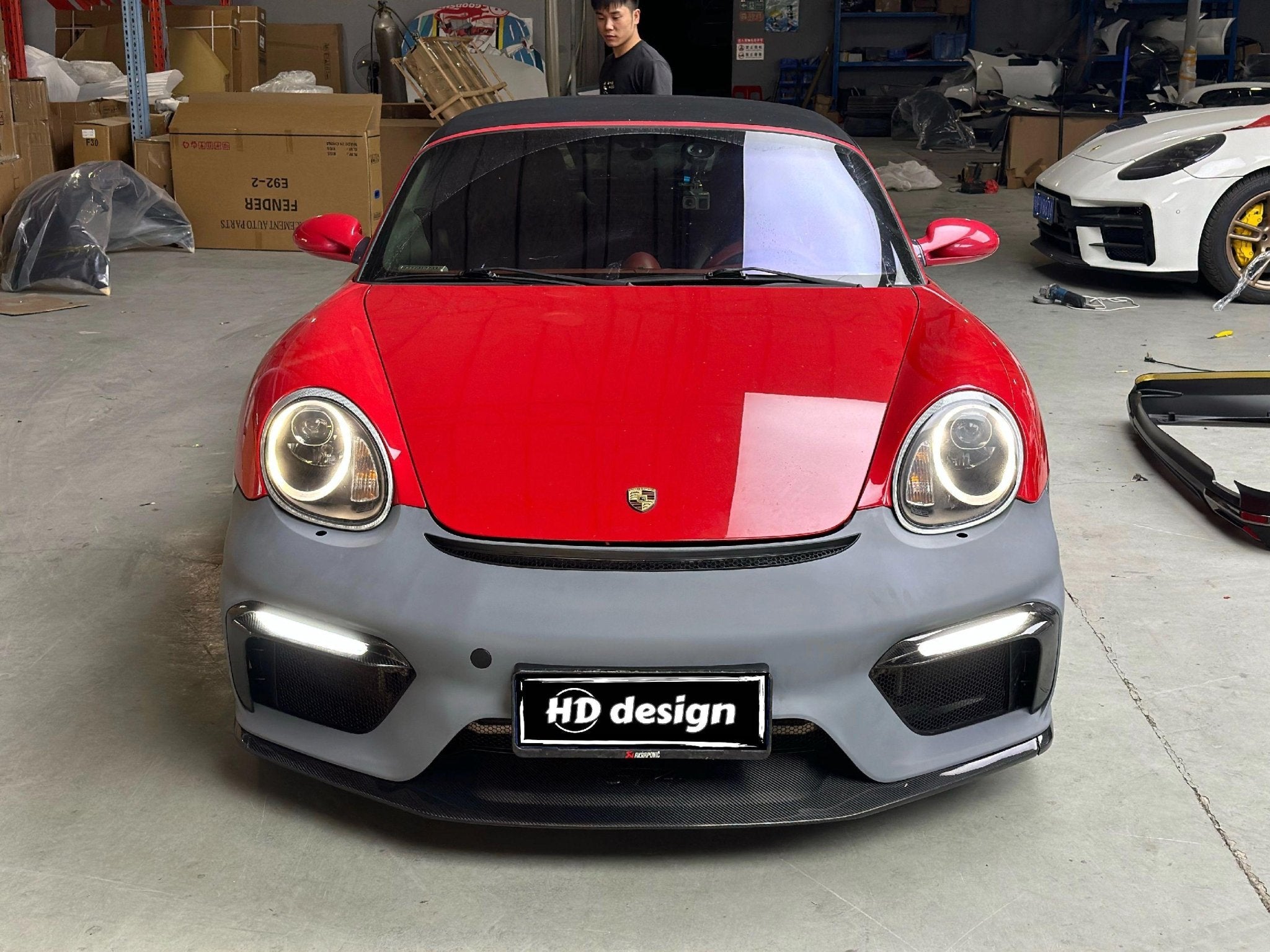 Porsche Cayman 987 (2005–2012) GT4 Style PP Front Bumper Aftermarket Carbon Fiber Part / Bodykit - Robot Bodykits