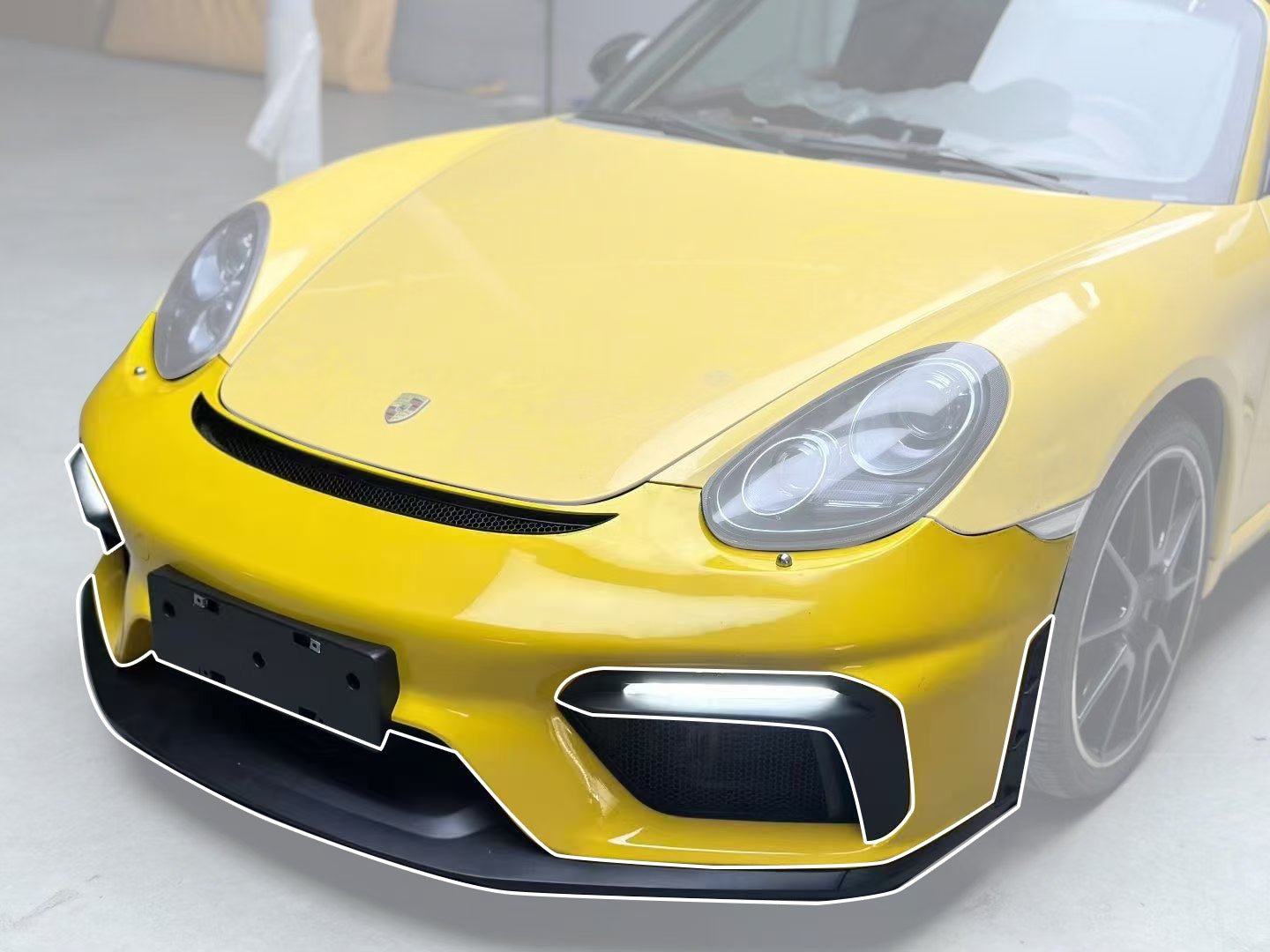 Porsche Cayman 987 (2005–2012) GT4 Style PP Front Bumper Aftermarket Carbon Fiber Part / Bodykit - Robot Bodykits