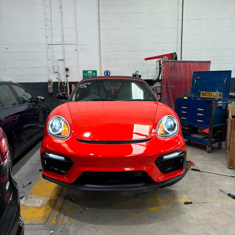 Porsche Cayman 987 (2005–2012) GT4 Style PP Front Bumper Aftermarket Carbon Fiber Part / Bodykit - Robot Bodykits