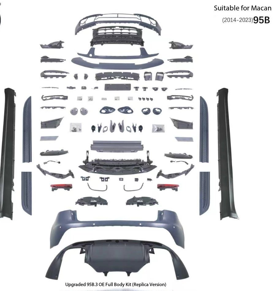 Porsche Macan 95B (2014 - 2023) Convert to (2023) 95B.3 Full Conversion Kit Aftermarket Carbon Fiber Part / Bodykit - Robot Bodykits
