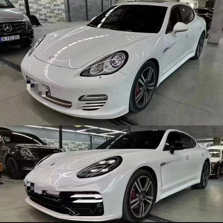 Porsche Panamera 970 Convert to 971 GTS Front Bumper Conversion Kit w/ Headlight Aftermarket Carbon Fiber Part / Bodykit - Robot Bodykits
