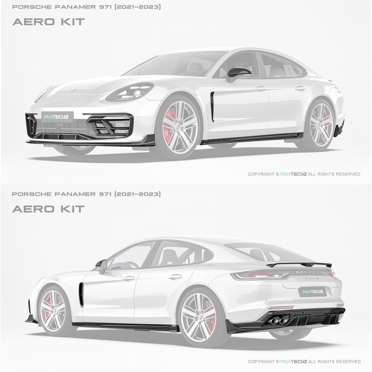 Porsche Panamera 971 Paktechz Aerodynamics Kit 2021-2023 Aftermarket Carbon Fiber Part / Bodykit - Robot Bodykits