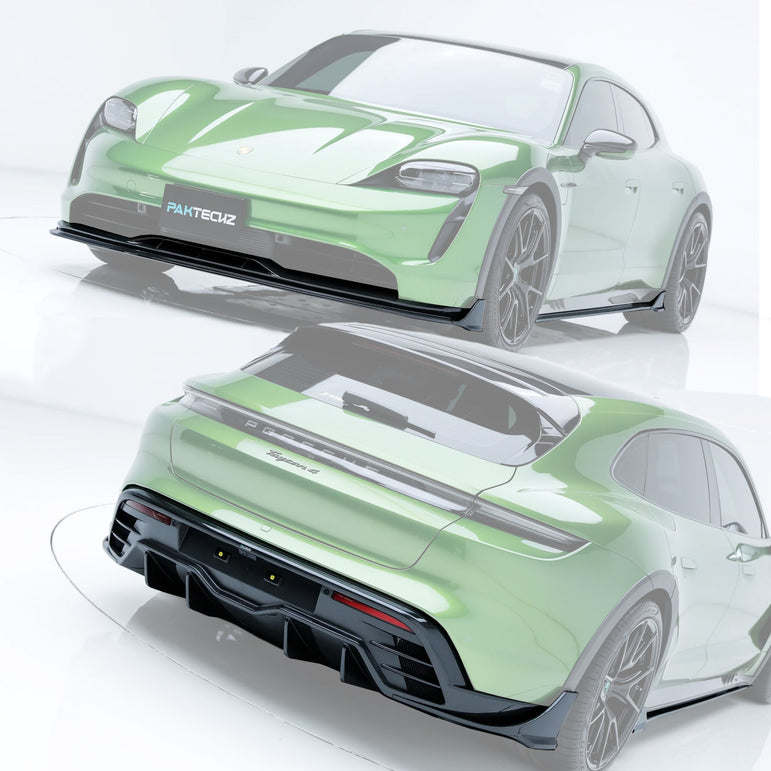 Porsche Taycan / Turismo Paktechz Full Dry Carbon Aerodynamics kit Aftermarket Carbon Fiber Part / Bodykit - Robot Bodykits