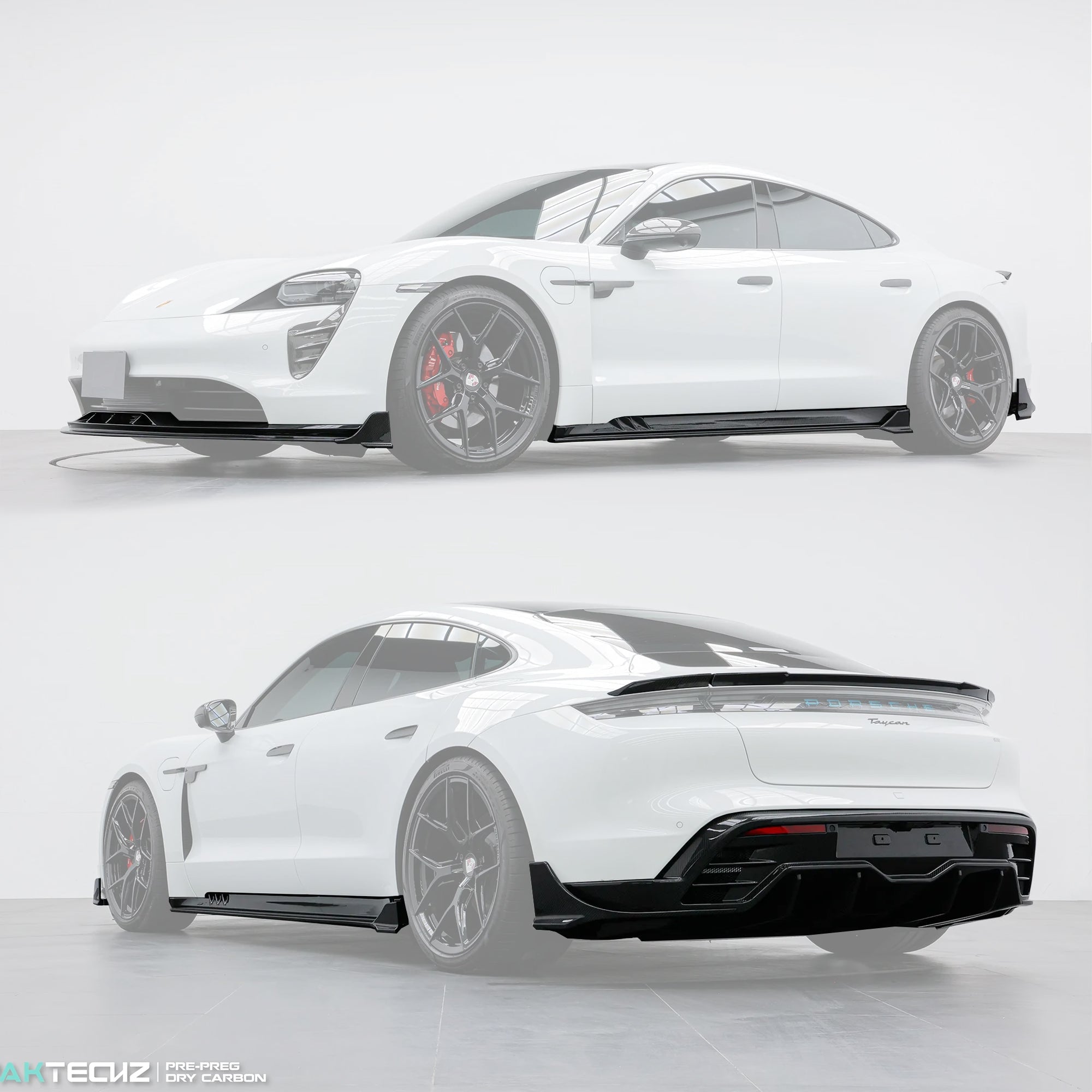 Porsche Taycan / Turismo Paktechz Full Dry Carbon Aerodynamics kit Aftermarket Carbon Fiber Part / Bodykit - Robot Bodykits