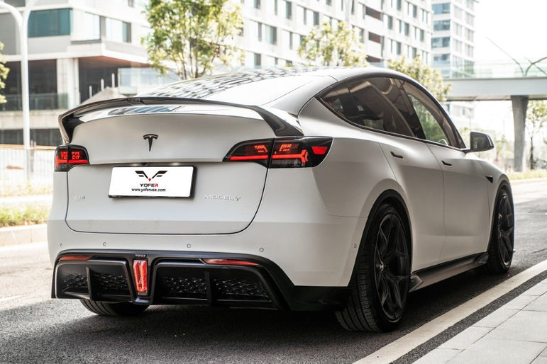 RBT Carbon Fiber Rear Spoiler Wing for Tesla Model Y / Performance Aftermarket Carbon Fiber Part / Bodykit - Robot Bodykits
