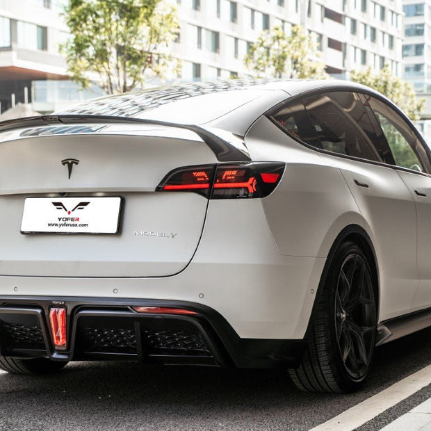 RBT Carbon Fiber Rear Spoiler Wing for Tesla Model Y / Performance Aftermarket Carbon Fiber Part / Bodykit - Robot Bodykits