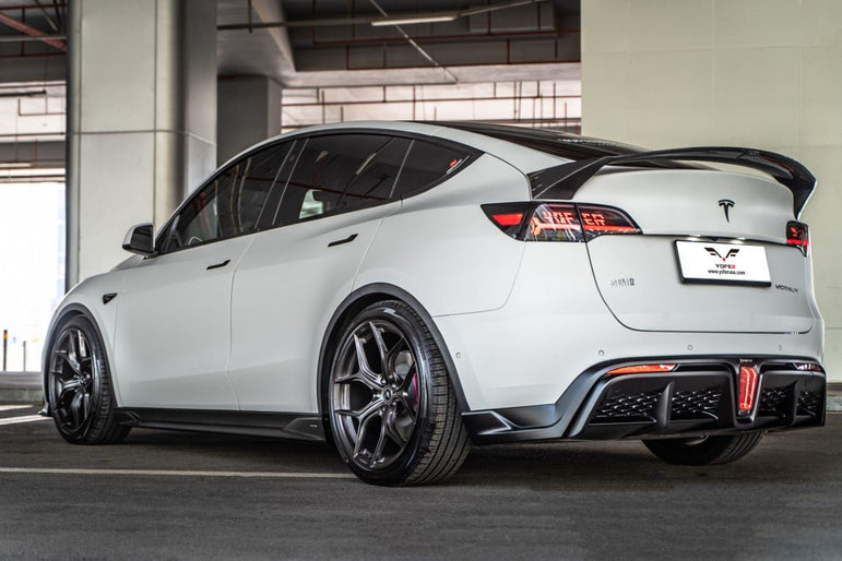 RBT Carbon Fiber Rear Spoiler Wing for Tesla Model Y / Performance Aftermarket Carbon Fiber Part / Bodykit - Robot Bodykits