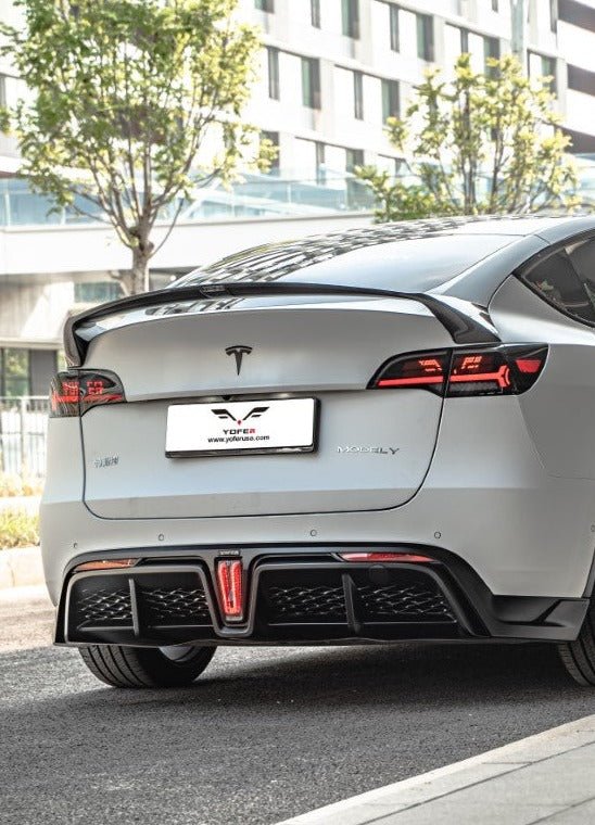 RBT Carbon Fiber Rear Spoiler Wing for Tesla Model Y / Performance Aftermarket Carbon Fiber Part / Bodykit - Robot Bodykits