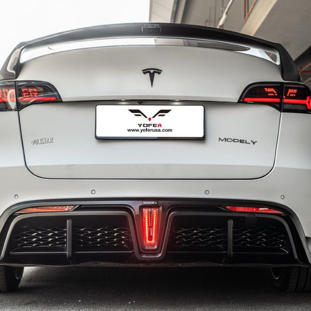 RBT Carbon Fiber Rear Spoiler Wing for Tesla Model Y / Performance Aftermarket Carbon Fiber Part / Bodykit - Robot Bodykits