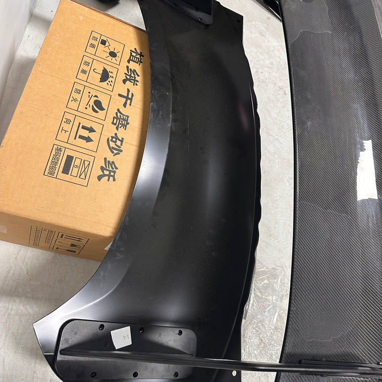 RBT GT4 Style Dry - Carbon Fibre Rear Spoiler for Ford Mustang S550.1 - S550.2 & 2024+ Models Aftermarket Carbon Fiber Part / Bodykit - Robot Bodykits